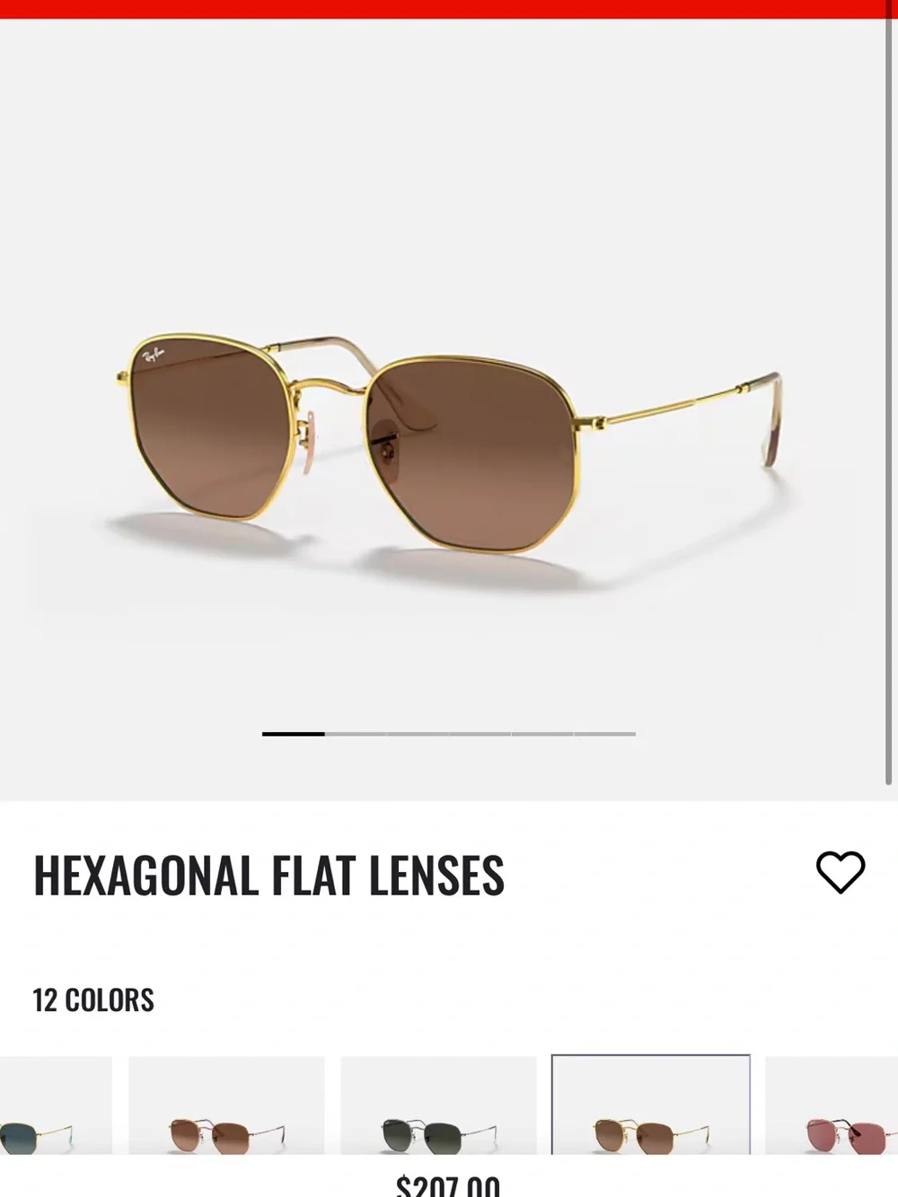 Ray-Ban Gold Frame Brown Lens Sunglasses with Black Case
